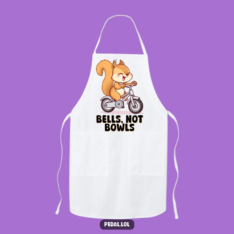 Funny Squirrel Bike Bell Apron: Giggling Chef Gift