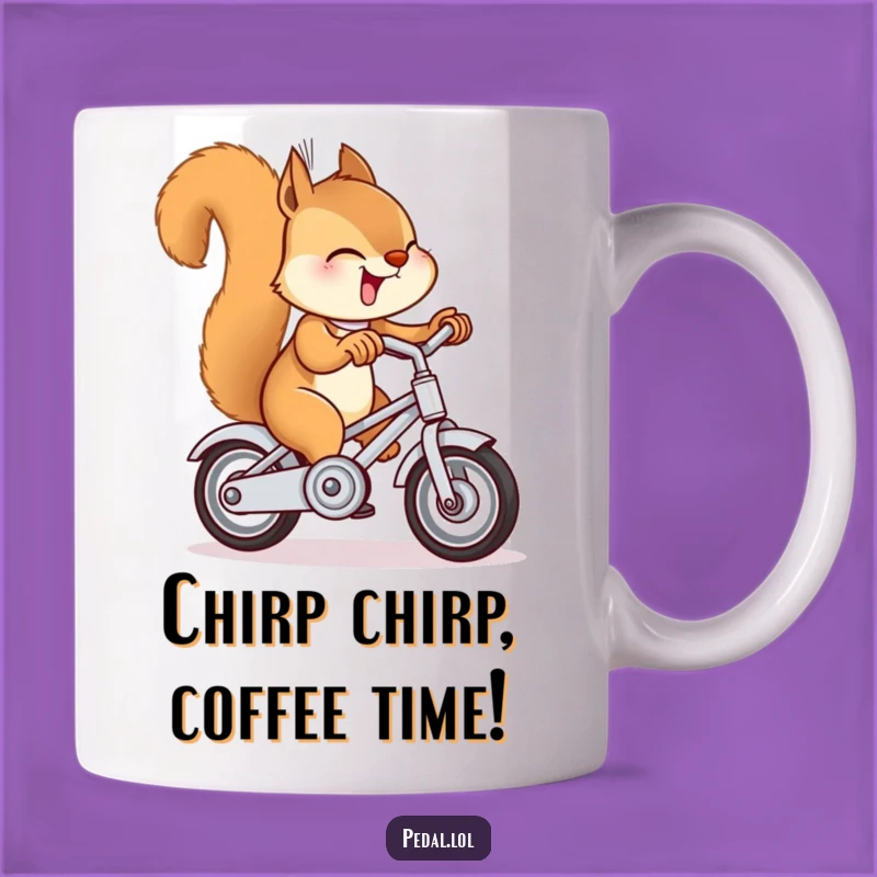 Funny Squirrel Bike Bell Mug: Hilarious Giggling Gift