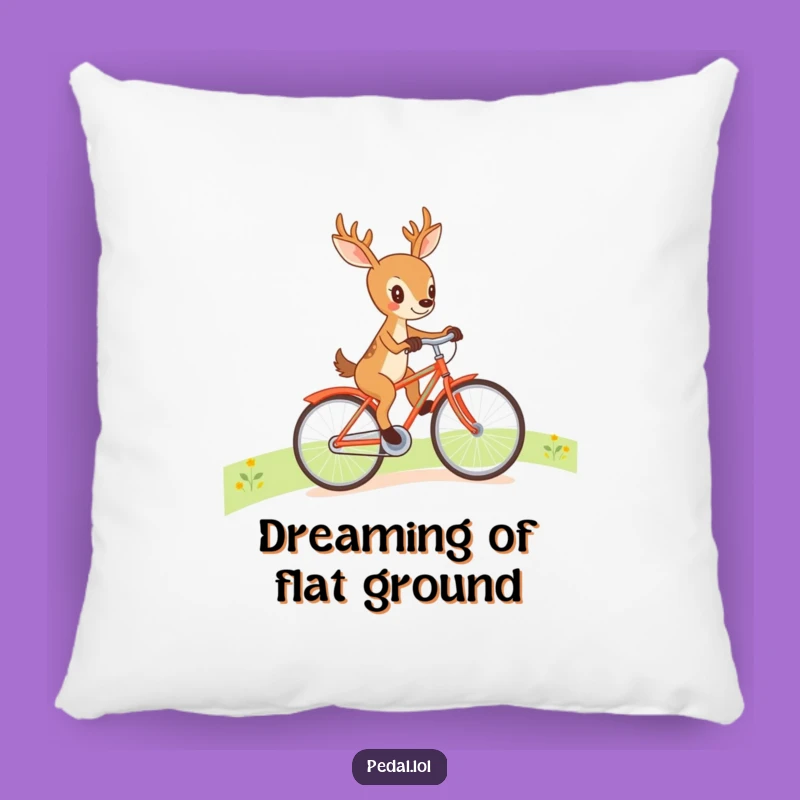 Funny Deer Bicycle Pillow: Cozy Humorous Home Decor Gift