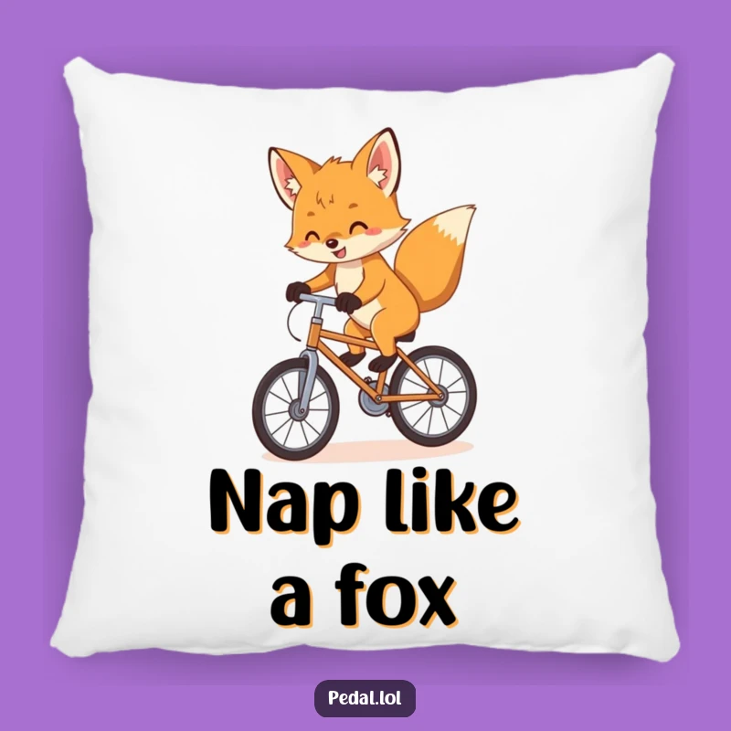 Funny Fox Cub Bike Pillow: Cozy Cub for Comfort and Funny Gifts