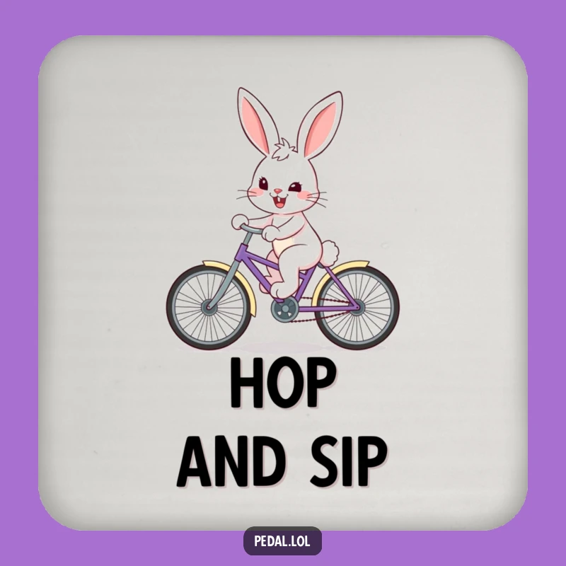 Funny Bunny Coaster Set: Protect Surfaces with Determined Bunny, Ideal Cute Animal Gift