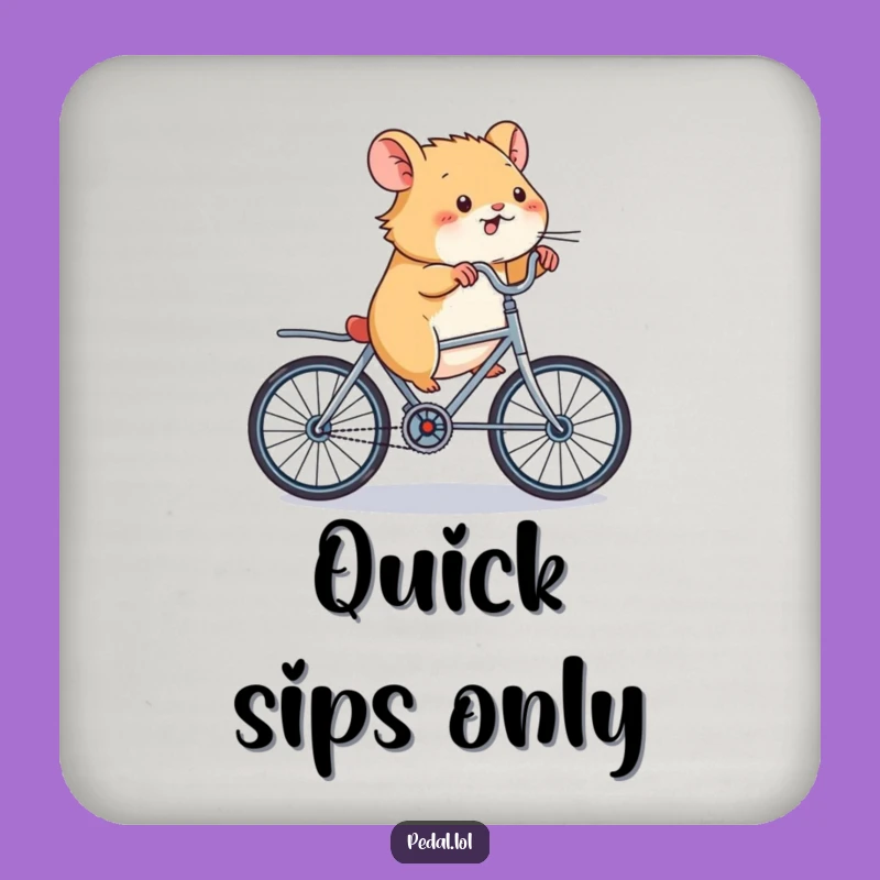 Funny Hamster Bicycle Coasters: Protect Surfaces with Energetic, Hilarious Style
