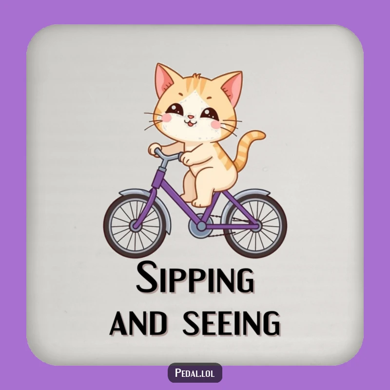 Funny Cat Bicycle Coaster: Protect Surfaces with Curious Charm