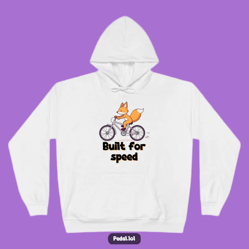 Funny Fox Bicycle Hoodie: Cozy, Humorous, and Speedy Streetwear for a Hilarious Gift