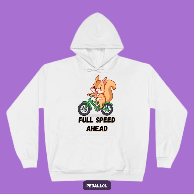Funny Squirrel Cycling Hoodie: Cozy Fun for Playful Riders