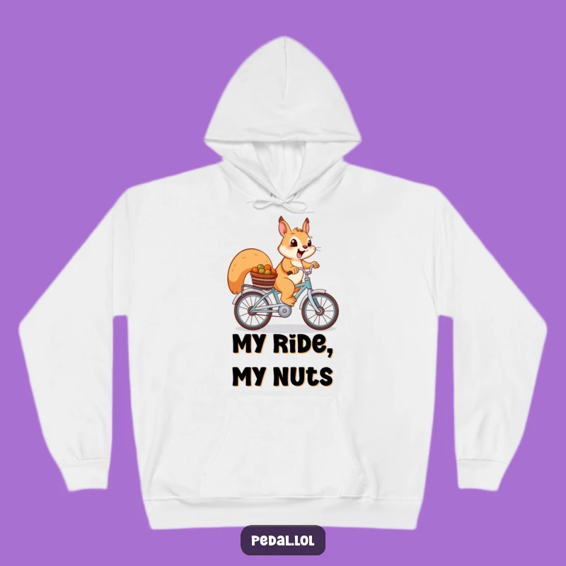 Funny Squirrel Hoodie: Cozy Cycling Squirrel Sweatshirt, Ideal Outdoorsy Nature Gift