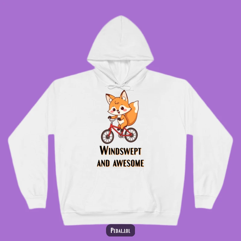 Funny Fox Cycling Hoodie: Warm & Cozy Funny Gift for Determined Riders