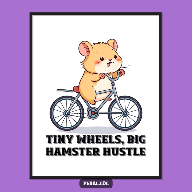Free Printable Hamster Bike Art: Funny Downloadable Decor for Energetic Vibes