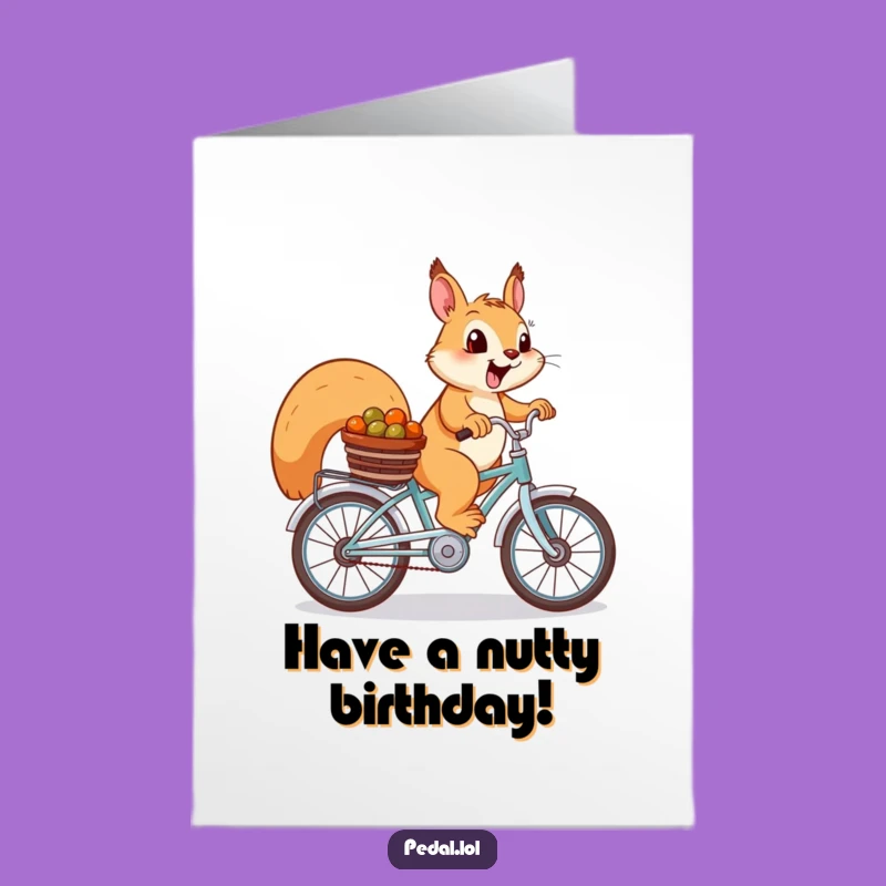 Free Printable Birthday Card: Squirrel on Bike for a Nutty, Fun Celebration