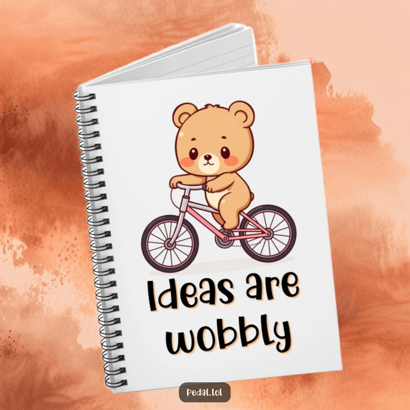 Funny Bear Cub Wobble Notebook: A journal showcasing a bear cub’s funny, unstable bike ride, ideal for writing with a smile, a funny gift.