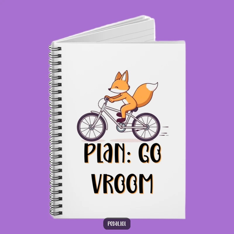 Funny Fox Bicycle Notebook: Jot Down Ideas with this Speedy, Humorous Journal for a Great Gift