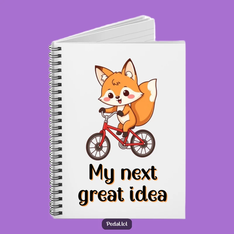 Funny Fox Journal: Determined Rider's Funny Notebook for Ideas