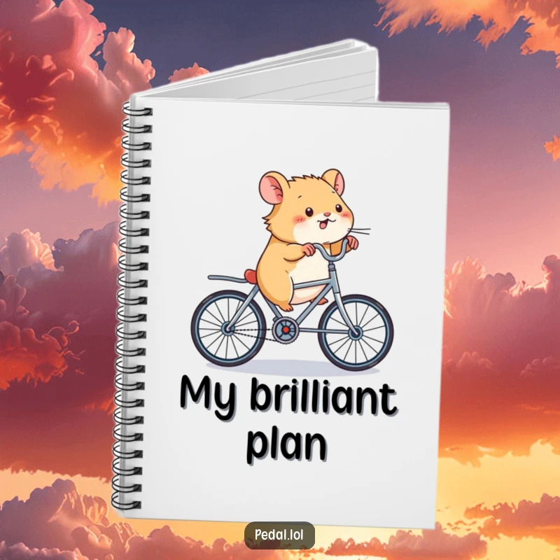 Funny Hamster Bicycle Notebook: A journal featuring a furiously pedaling hamster on a tiny bike, perfect for jotting notes with a funny kick.