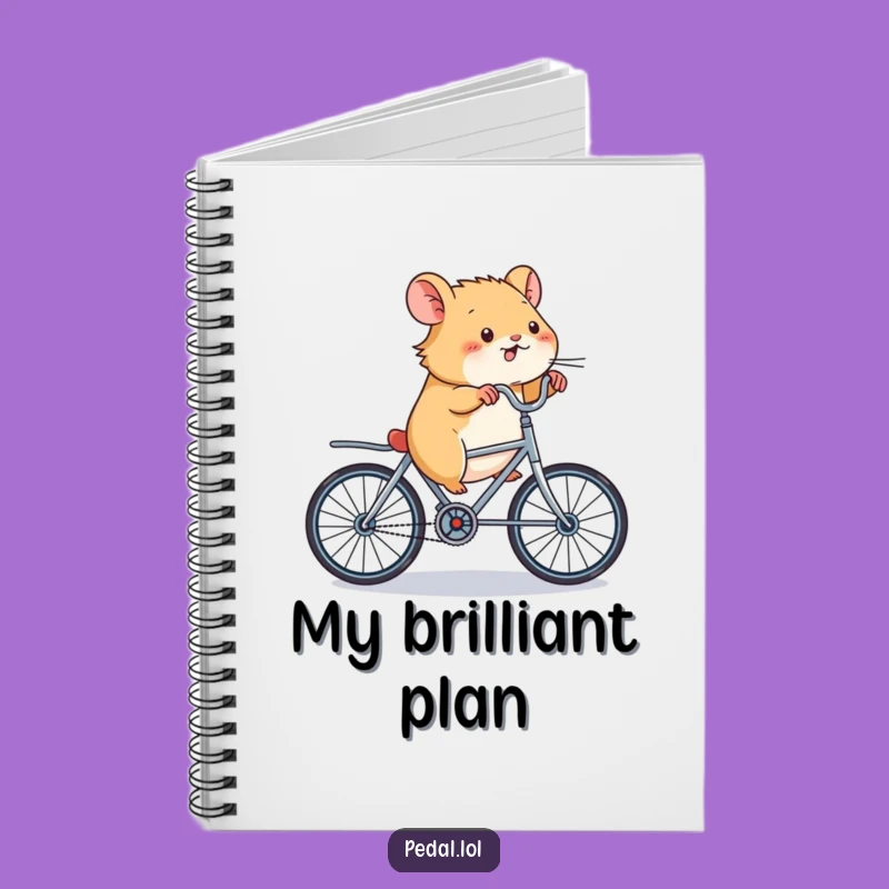 Funny Hamster Bicycle Notebook: Jot Down Ideas with Furious Energy and Humor