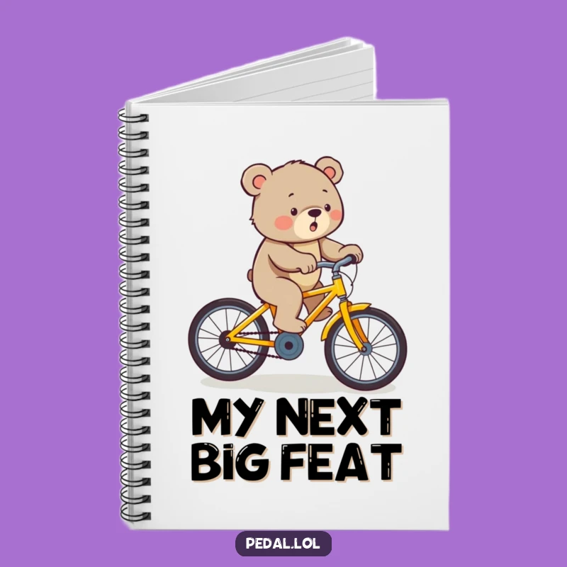 Funny Bear Journal: Determined Rider's Notebook for Tough Goals