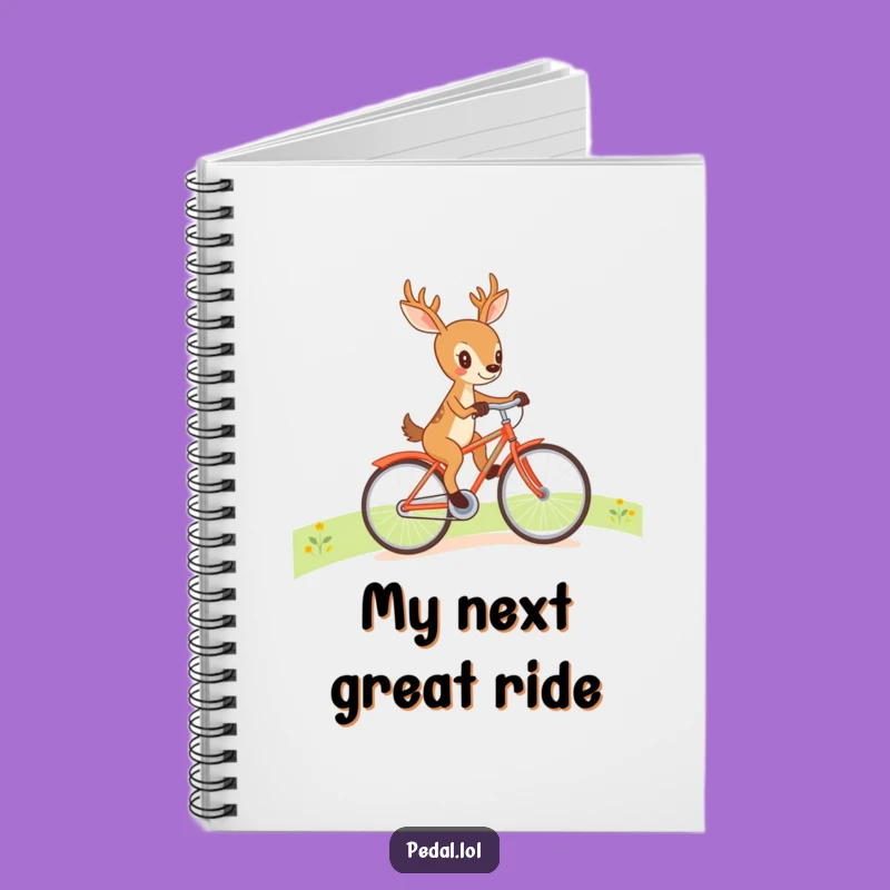 Funny Deer Bicycle Notebook: Humorous Journal Gift