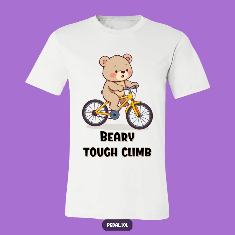 Funny Bear Bike T-Shirt: A Determined Rider's Hilarious Gift