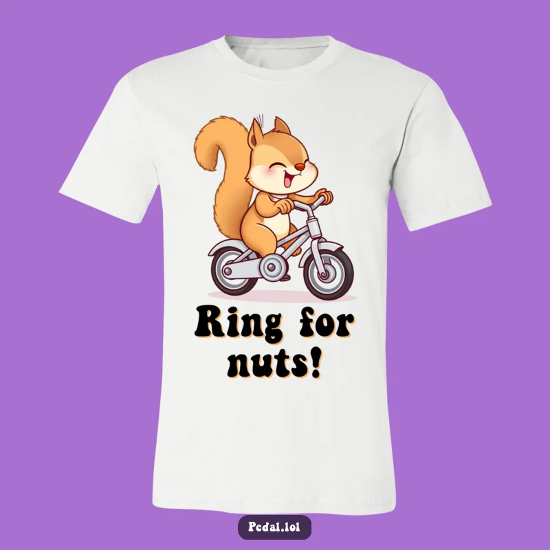 Funny Squirrel Bike Bell T-Shirt: Giggling Rider Gift