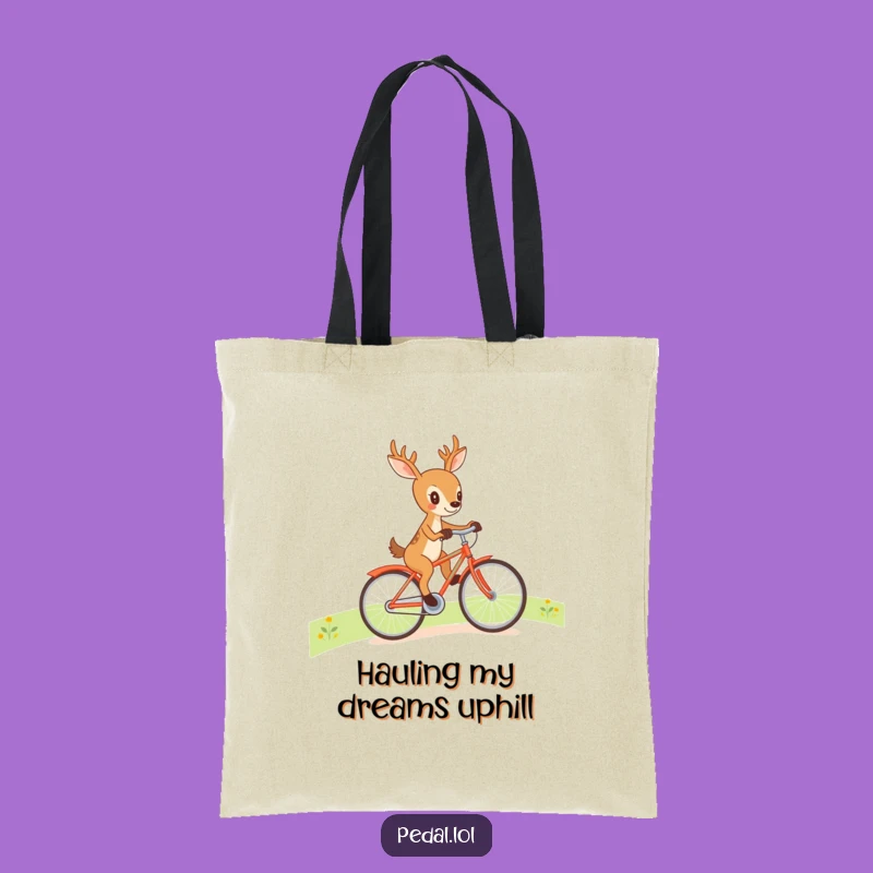 Funny Deer Bicycle Tote Bag: Hilarious Eco-Friendly Gift